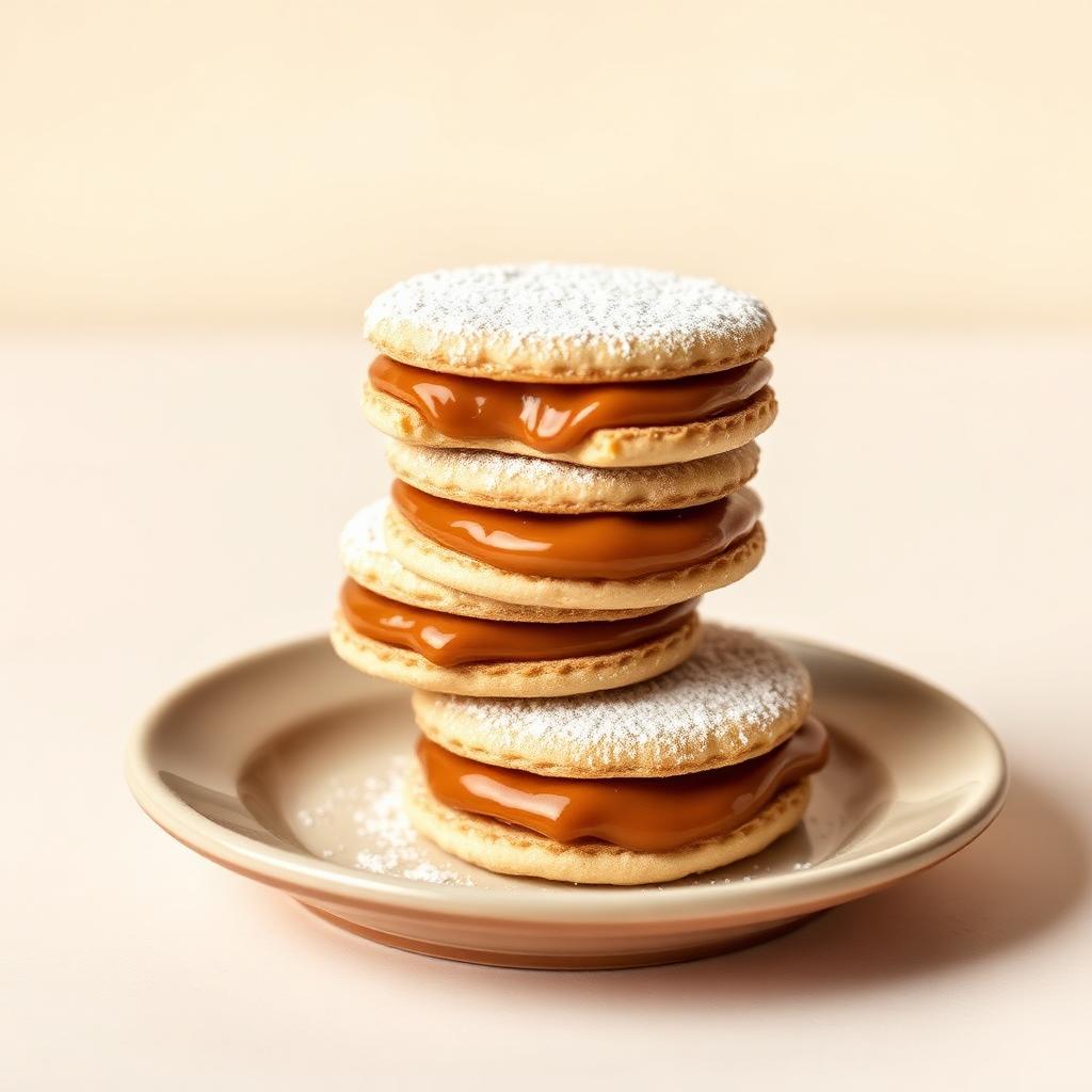 Alfajores artesanales con dulce de leche